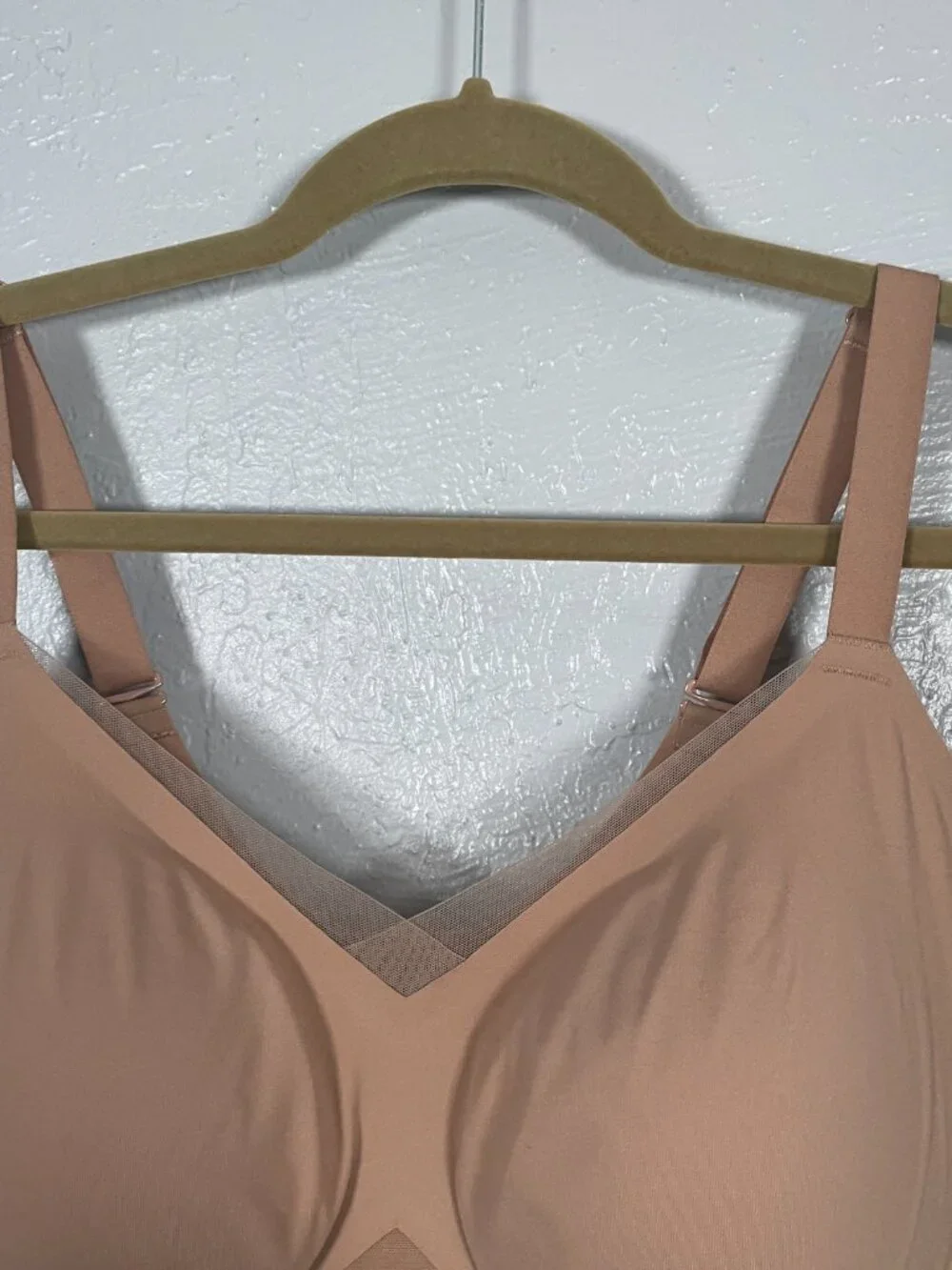Honeylove Women 40 C/D Beige CrossOver Bra Lightly Lined Wirefree Convertible